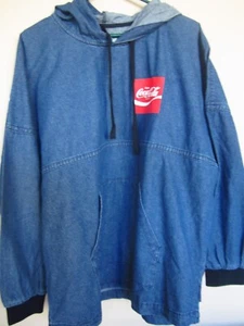 Coca Cola Blue Pullover Hoodie Spirit Jersey Logo Graphic Size Medium - Picture 1 of 14