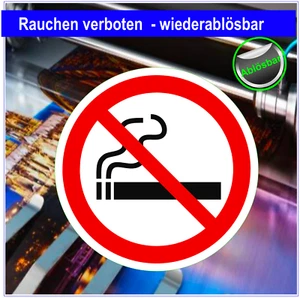 Rauchen verboten - Cockpit - Aufkleber Stück 5 cm - wiederablösbar - Picture 1 of 1