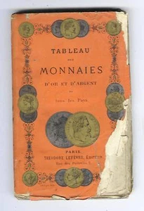 TABLEAU DES MONNAIES OR & ARGENT DU MONDE 30 PLANCHES CHROMO. XIXe NUMISMATIQUE - Imagen 1 de 8