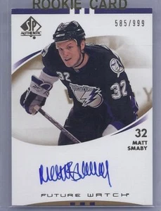 2007/08 SP AUTHENTIC Matt Smaby FW rookie autograph 585/999 - Picture 1 of 1