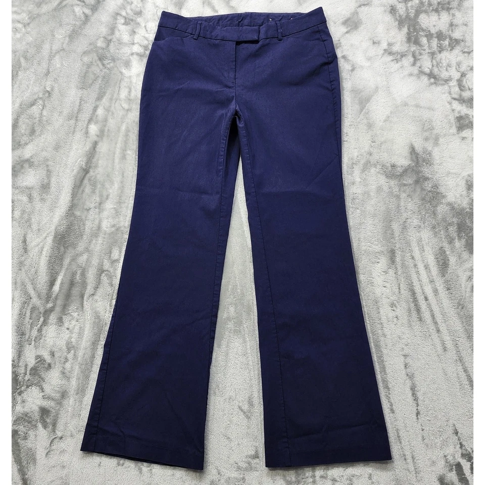 Maurices Pants Womens 11/12 Blue I AM SMART Mid Rise Bootcut Stretch Office - Image 1 of 4
