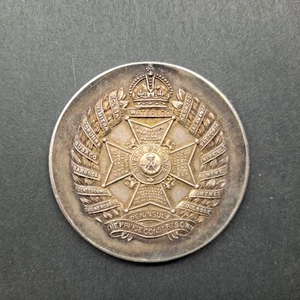 Antigua medalla de boxeo militar británica de ley 1er regimiento de rifles - Imagen 1 de 13