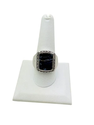 Effy Sterling Silver Blue Pietersite Men's Ring Size 10 - Image 1 of 4