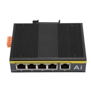 5 Port Industrial Ethernet Switch Wide Operating Temperature 10 Mbps 100Mbps NEW - Afbeelding 1 van 12