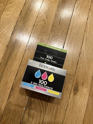 Genuine New Lexmark 100 3 Ink Multipack (1 cyan, 1 magenta, & 1 yellow) 14N0685 - Image 1 of 2