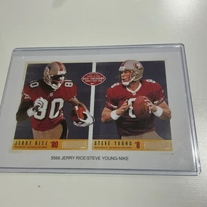 Vintage Nike Jerry Rice Steve Young San Francisco TD 49ers Promo Poster Karte 4x6 - Bild 1 von 5