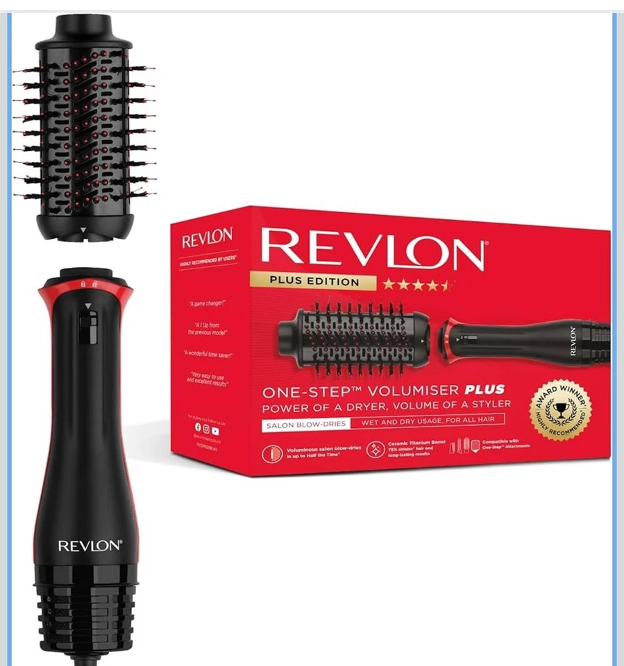 REVLON One-Step Föhnbürste 4-in-1 Volumiser Plus mit abnehmbarem Kopf