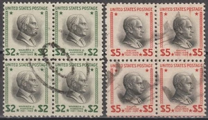EDSROOM-21531 US 833-834 Used 1938 Blocks of 4 Two top Values Coolidge CV$27 - Picture 1 of 2