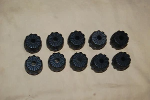 A1 Lego Lot 10 Small Hard Plastic Wheel Black 6118 6958 2154 6949 6889 6852 - Picture 1 of 3