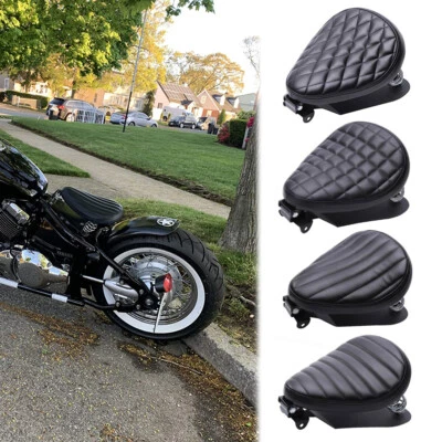 Motorcycle Bobber Spring Solo Seat For Honda Shadow Spirit ACE Aero VT 750 1100 - Image 1 of 4