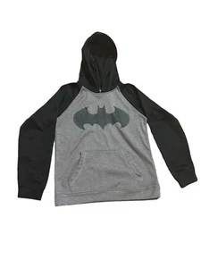 Youth M Batman logo tag hoodie pullover super hero DC comics - Picture 1 of 12