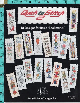 "Quick to Stitch 2" ©1998 Jeanette Crews Designs Cross Stitch Leaflet Book # 153 - Image 1 of 2