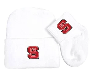 Future Tailgater NC State Wolfpack Newborn Baby Knit Cap and Socks Set - Picture 1 of 2