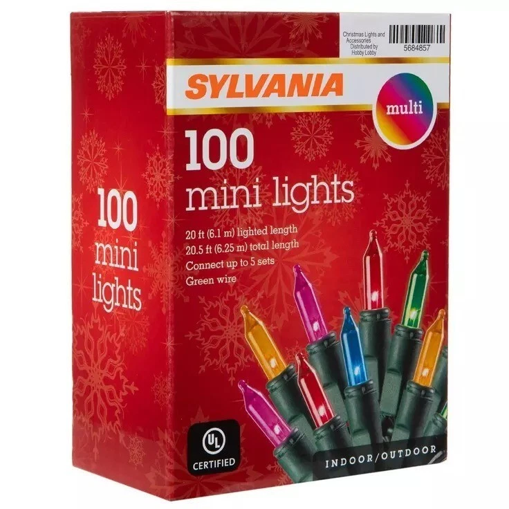 SYLVANIA Traditional 100 Multicolor Indoor Outdoor Mini Lights 3 in Boxes