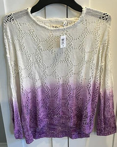 Kid Pix Girl's Purple and white Ombré Sweater, Youth Size Medium, 10 - Picture 1 of 4