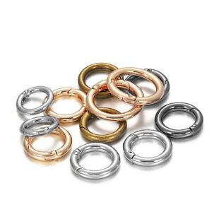Metal O Ring Spring Clasps - Round Keychain Clasps Jewelry Making Supplies 5pcs