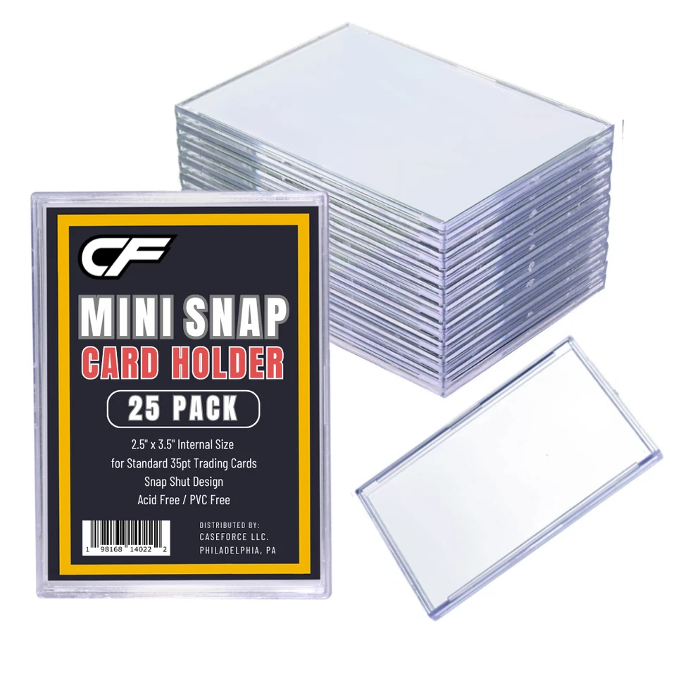 CF Mini Snap Card Holder - 25 Pack - For 35pt Sports and Gaming Trading Cards