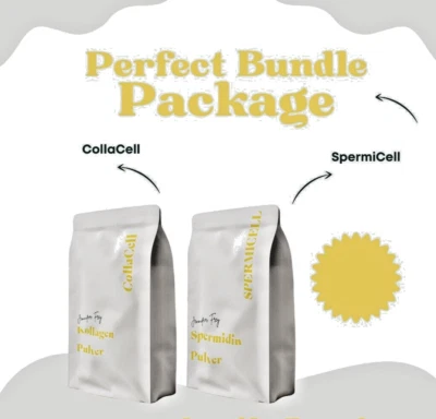 JENNIFER FREY Kollagen Peptide (1000g) Bioaktives Premium Pulver + 1000g Spermidin Pulver