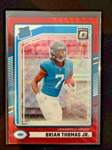 2024 Donruss Brian Thomas Jr. Optic Rated Rookies Preview Red Wave Rookie #313 - Picture 1 of 2