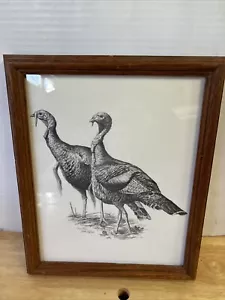 Rare Leon Parson Print “Two Toms” Turkey Signed 8x10 Black And White Print - Picture 1 of 5