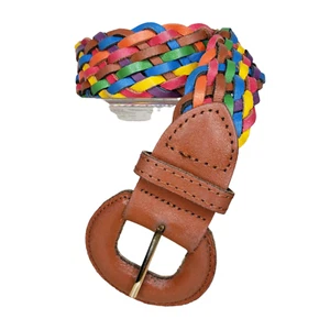 Capezio ML Vintage Belt Woven Multi Color Leather Braided Argentina Adjustable - Picture 1 of 6