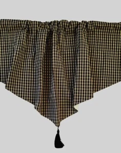Cefas Waverly Home Marquette Ascot 51"" X 23"" negras bronceadas a cuadros negros borla - Imagen 1 de 12