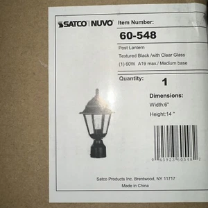 Nuvo Lighting Briton 1 Light 14" Post Lantern w/ Clear Glass - 60-548 - Picture 1 of 1