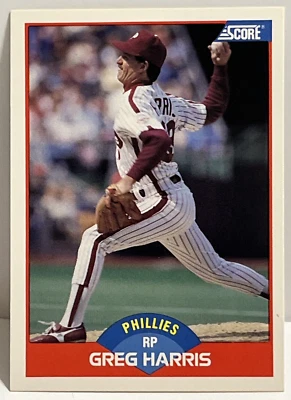 1989 Score Greg Harris Philadelphia Phillies #476 - Image 1 of 2