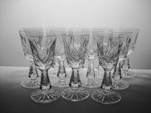 SET OF 12 WATERFORD CRYSTAL KENMARE CORDIAL / VODKA / SHOT GLASSES 3 7/8 INCH - Picture 1 of 8