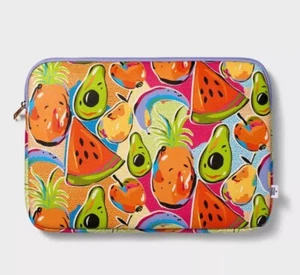 Tabitha Brown Target 15” Tech Sleeve - Laptop/Tablet/Colorful Fruit Print - NEW - Picture 1 of 5