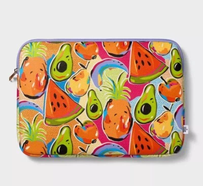 Tabitha Brown Target 15” Tech Sleeve - Laptop/Tablet/Colorful Fruit Print - NEW - Image 1 of 4