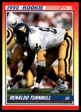 1990 Score Renaldo Turnbull West Virginia Mountaineers #296 DESCRIPTION MAY NOT