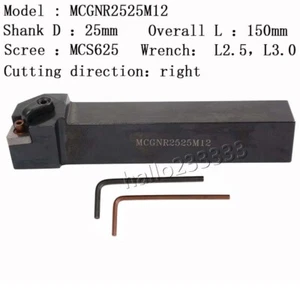MCGNR 2525M12 Index External Holder Lathe Turning tool For CNMG1204 CNC insert - Bild 1 von 5