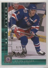 2001 ITG Be A Player Memorabilia Emerald Spring Expo 02 1/1 Brian Leetch HOF 0c3