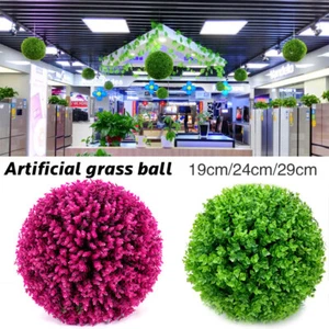 Artificial Grass Topiary Balls Outdoor/Indoor Hanging Ball For House Yard decor - Picture 1 of 13