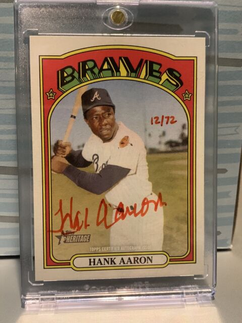 13 topps tier one Hank Aaron ローズインクAU/25