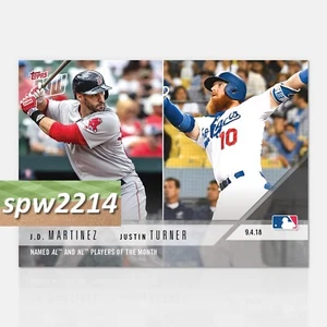 2018 Topps Now J.D. Martinez/Justin Turner #686 August AL/NL Players of Month - Picture 1 of 1