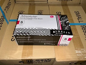 S&G Black Nitrile Gloves Powder Free 3 Mil 2000pcs SMALL - FREE SHIPPING!!!!! - Picture 1 of 3