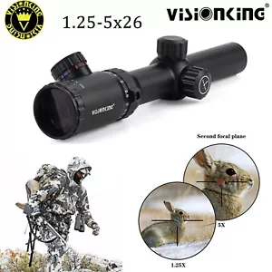 Visionking 1.25-5x26 Rifle Scope Hunting 30 mm three pin German #1 Reticle 223 - Picture 1 of 7