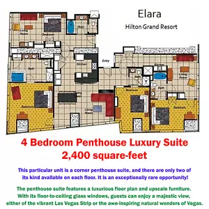Hilton Elara Las Vegas 4BR PENTHOUSE 3 NIGHTS ANY YEAR EDC CES hotel marriott - Picture 1 of 24