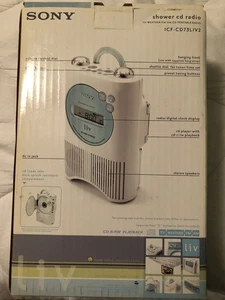 Sony Shower AM FM CD Clock Radio ICF-CD73V Radio New In Box - Picture 1 of 3