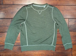 Tommy Bahama Tobago Bay Puff Crew Pullover Sweatshirt Banana Leaves Green M NWT - Picture 1 of 17