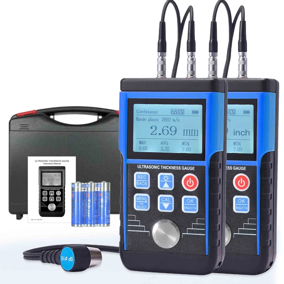 Digital Ultraschall Dickenmessgerät Tester Messgerät 0,8 bis 500mm / 19 Zoll DHL - Bild 1 von 4