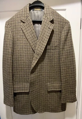 Abrigo Blazer Deportivo Brooks Brothers Vintage Tweed Lana de Cordero Marrón 44L Hecho en EE. UU. Foto 1 de 4