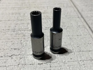 Pair Of Craftsman 3/8” Drive Splined Sockets Spline 1/4” And 5/16” 35556, 35557 - Picture 1 of 9