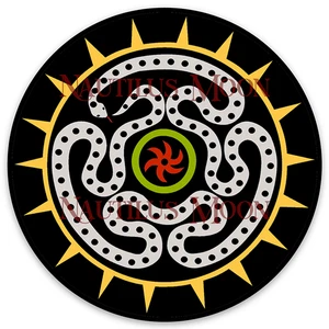 Hekate Wheel Strophalus (weiße Schlange) heidnische Hexerei Aufkleber Kreis 3" - kostenloser Versand - Bild 1 von 2