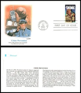 1984 Crime Prevention McGruff the crime dog Sc 2102 FDC Fleetwood cachet - Picture 1 of 1