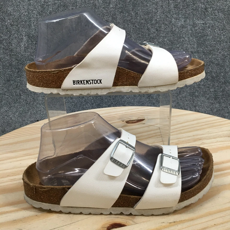 Sandalias Birkenstock para mujer 38 Sydney Birko-Flor sin cordones con hebilla deslizable blancas Foto 1 de 4