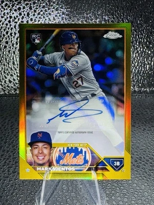 2023 Topps Chrome - Autographs Mark Vientos #AC-MV GOLD /50 - Image 1 of 2