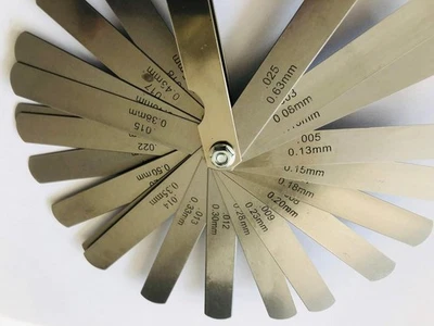 New 26 Blade Feeler Thickness Gauge 25 Leaf Blades 0.0015-0.025" SAE & Metric - Image 1 of 2